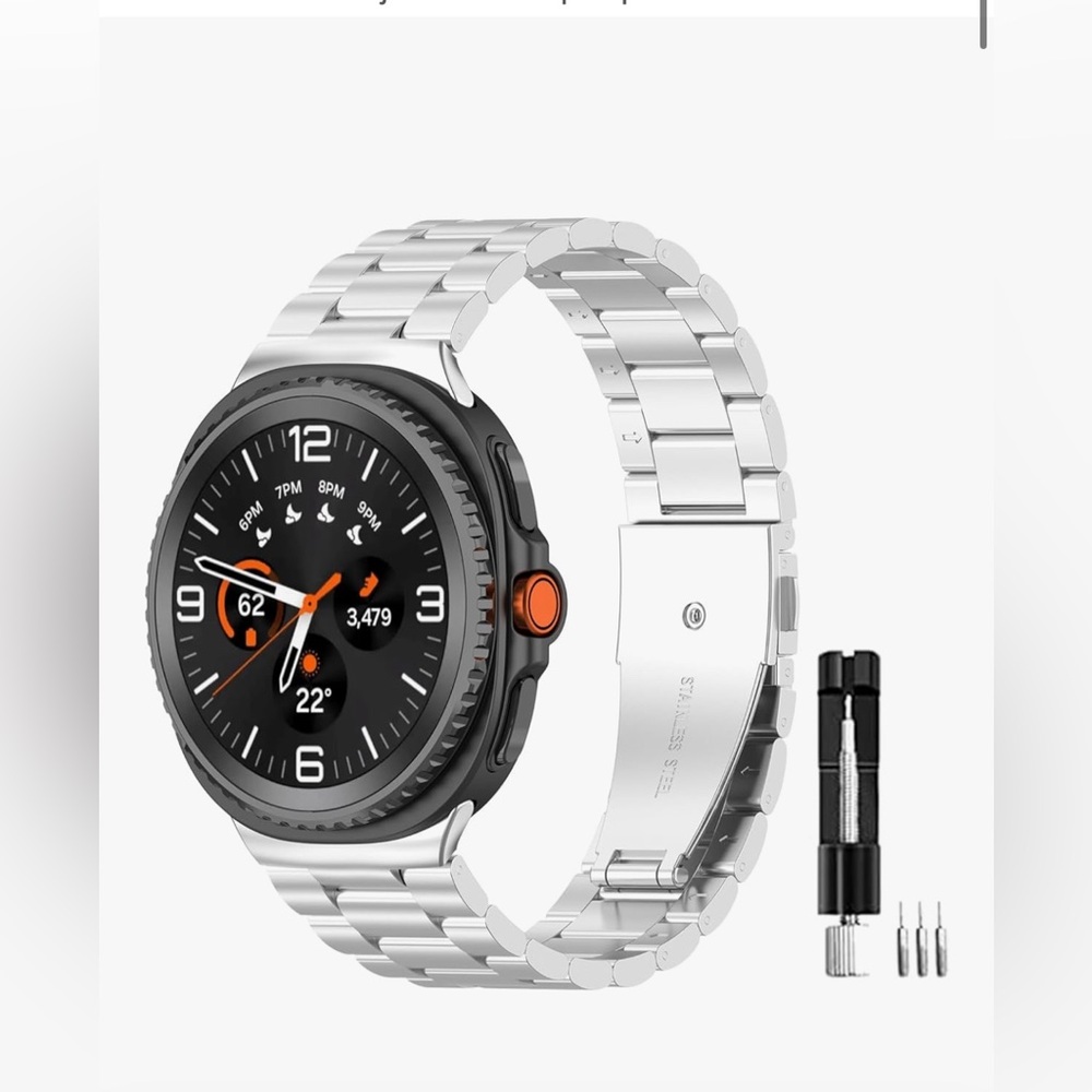 Silver galaxy Watch band